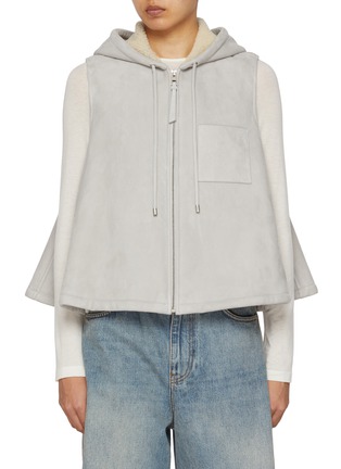 首图 - 点击放大 - LOEWE - Hooded Zip Up Shearling Vest