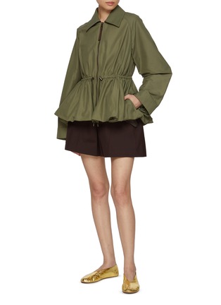 模特儿示范图 - 点击放大 - LOEWE - Drawstring Waist Puffed Hem Jacket