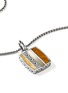  - JOHN HARDY - Carved Chain Sterling Silver Tiger's Eye Pyrite Pearl Necklace — Size 24