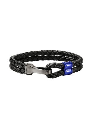 细节 - 点击放大 - JOHN HARDY - Rhodium Enamel Leather Cord Double Row Bracelet — Size UL