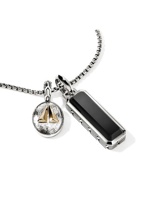 细节 - 点击放大 - JOHN HARDY - Modern Talismans 14K Gold Silver Onyx Pendant Necklace — Size 22