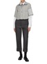 模特儿示范图 - 点击放大 - THOM BROWNE - 须边花呢短款夹克