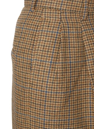  - THOM BROWNE - 格纹卷边羊毛长裤