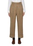 首图 - 点击放大 - THOM BROWNE - 格纹卷边羊毛长裤
