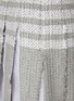  - THOM BROWNE - 粗花呢拼接褶裥半身裙
