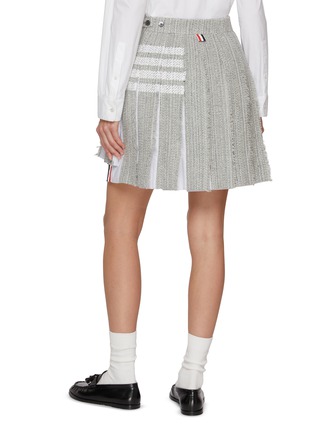 背面 - 点击放大 - THOM BROWNE - 粗花呢拼接褶裥半身裙