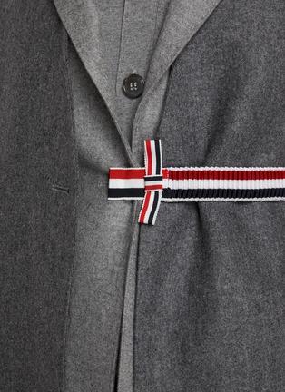  - THOM BROWNE - 非对称混羊毛西装外套