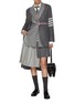 模特儿示范图 - 点击放大 - THOM BROWNE - 非对称混羊毛西装外套