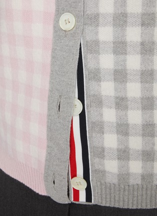  - THOM BROWNE - 格纹拼色针织开衫