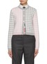 首图 - 点击放大 - THOM BROWNE - 格纹拼色针织开衫
