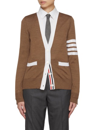 首图 - 点击放大 - THOM BROWNE - V 领羊毛针织开衫