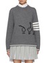 首图 - 点击放大 - THOM BROWNE - Geese Intarsia 4 Bar Wool Sweater