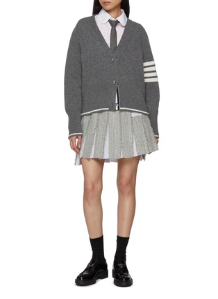 模特儿示范图 - 点击放大 - THOM BROWNE - 纯棉格纹衬衫