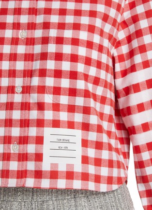  - THOM BROWNE - 四条纹纯棉格纹衬衫