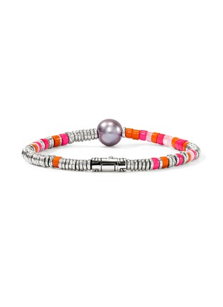 细节 - 点击放大 - JOHN HARDY - Heishi Sterling Silver Freshwater Pearl Enamel Bracelet — Size US