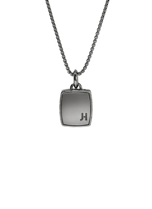 细节 - 点击放大 - JOHN HARDY - Carved Chain Sterling Silver Onyx Hematite Mother of Pearl Necklace — Size 22