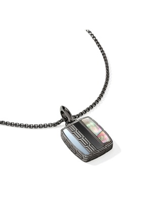 细节 - 点击放大 - JOHN HARDY - Carved Chain Sterling Silver Onyx Hematite Mother of Pearl Necklace — Size 22