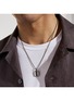  - JOHN HARDY - Carved Chain Sterling Silver Onyx Hematite Mother of Pearl Necklace — Size 22