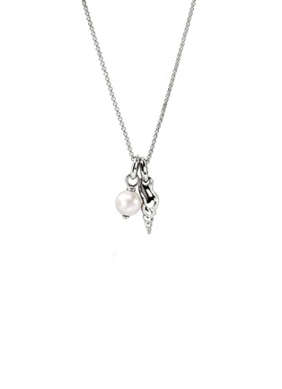 细节 - 点击放大 - JOHN HARDY - Modern Talismans Silver Diamond Pearl Pendant Necklace — Size 16-18