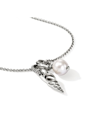 细节 - 点击放大 - JOHN HARDY - Modern Talismans Silver Diamond Pearl Pendant Necklace — Size 16-18