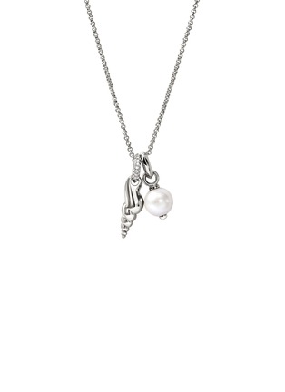 首图 - 点击放大 - JOHN HARDY - Modern Talismans Silver Diamond Pearl Pendant Necklace — Size 16-18