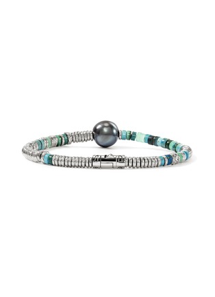 细节 - 点击放大 - JOHN HARDY - Heishi Sterling Silver Turquoise Chrysoprase Malachite Cultured Pearl Bracelet — Size US