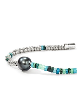 细节 - 点击放大 - JOHN HARDY - Heishi Sterling Silver Turquoise Chrysoprase Malachite Cultured Pearl Bracelet — Size US