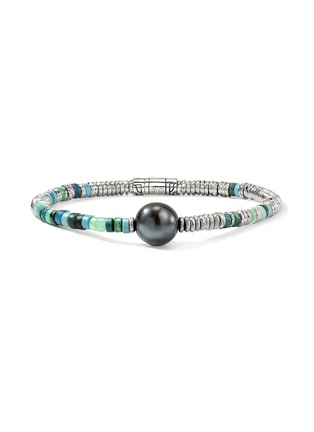 首图 - 点击放大 - JOHN HARDY - Heishi Sterling Silver Turquoise Chrysoprase Malachite Cultured Pearl Bracelet — Size US