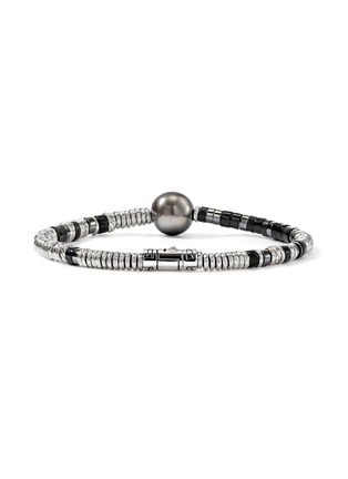 细节 - 点击放大 - JOHN HARDY - Heishi Sterling Silver Onyx Hematite Cultured Pearl Bracelet — Size US