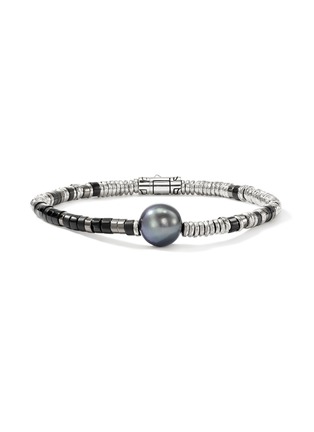 首图 - 点击放大 - JOHN HARDY - Heishi Sterling Silver Onyx Hematite Cultured Pearl Bracelet — Size US