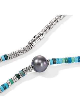 细节 - 点击放大 - JOHN HARDY - Heishi Sterling Silver Turquoise Chrysocolla Chrysoprase Malachite Cultured Pearl Necklace — Size 18