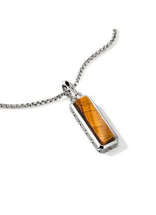 细节 - 点击放大 - JOHN HARDY - Modern Talismans Silver Tiger's Eye Pendant Necklace — Size 24