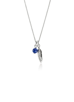 细节 - 点击放大 - JOHN HARDY - Modern Talismans Silver Diamond Lapis Lazuli Pendant Necklace — Size 16-18