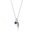 细节 - 点击放大 - JOHN HARDY - Modern Talismans Silver Diamond Lapis Lazuli Pendant Necklace — Size 16-18