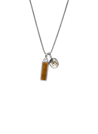 首图 - 点击放大 - JOHN HARDY - Modern Talismans 14K Gold Silver Tiger's Eye Pendant Necklace — Size 24