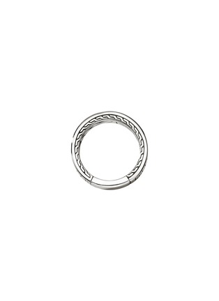 细节 - 点击放大 - JOHN HARDY - Carved Chain Sterling Silver Tiger's Eye Pyrite Mother of Pearl Ring — Size 10
