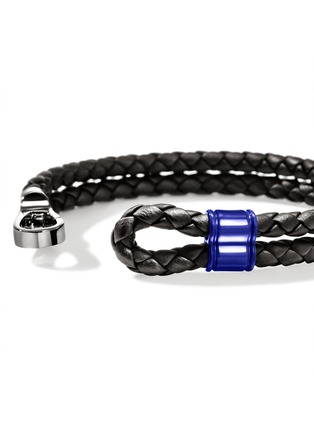 细节 - 点击放大 - JOHN HARDY - Sterling Silver Black Rhodium Enamel Leather Cord Double Row Bracelet — Size UM