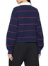 背面 - 点击放大 - SPORTY & RICH - Serif Logo Striped Cotton Rugby Polo Sweatshirt