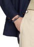 模特儿示范图 - 点击放大 - TATEOSSIAN - French Cross Bead Rhodium Plated Sterling Silver Chain Bracelet