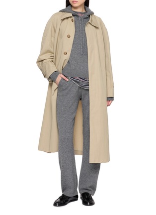 模特儿示范图 - 点击放大 - SPORTY & RICH - 羊绒连帽套头衫