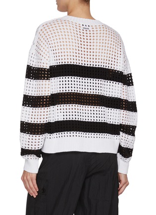 背面 - 点击放大 - CLOVE - Crochet Stripe Knit Sweater