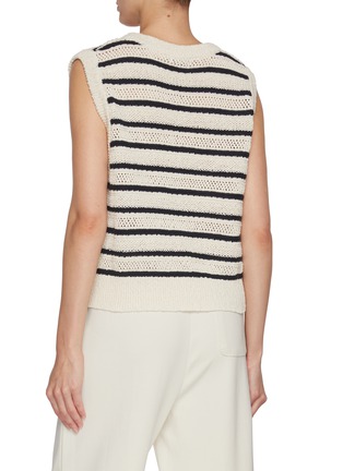 背面 - 点击放大 - CLOVE - Stripe Crochet Knit Vest