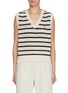 首图 - 点击放大 - CLOVE - Stripe Crochet Knit Vest