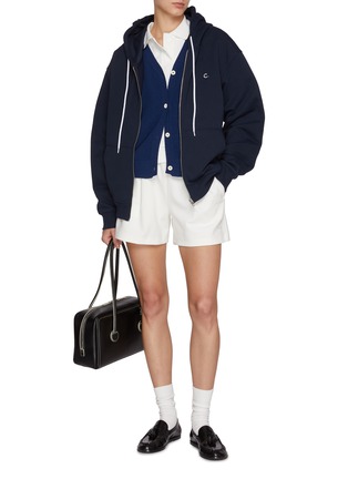 模特儿示范图 - 点击放大 - CLOVE - Oversized Zip Up Hoodie