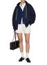 模特儿示范图 - 点击放大 - CLOVE - Oversized Zip Up Hoodie