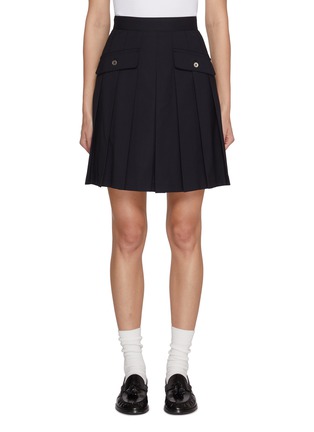 首图 - 点击放大 - CLOVE - Button Pocket Pleated Skirt