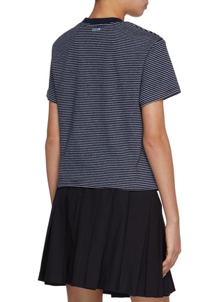 背面 - 点击放大 - CLOVE - Logo Embroidered Striped T-Shirt