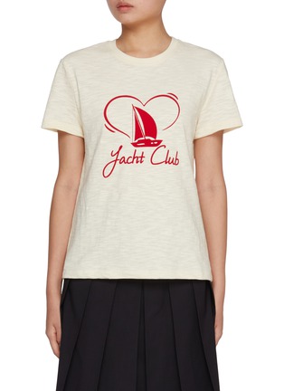 首图 - 点击放大 - CLOVE - Yacht Club Graphic Print Cotton T-Shirt