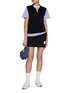 模特儿示范图 - 点击放大 - CLOVE - Yacht Club Print Striped Cotton T-Shirt