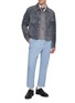 模特儿示范图 - 点击放大 - THOM BROWNE - Contrast Stitching Suede Utility Jacket
